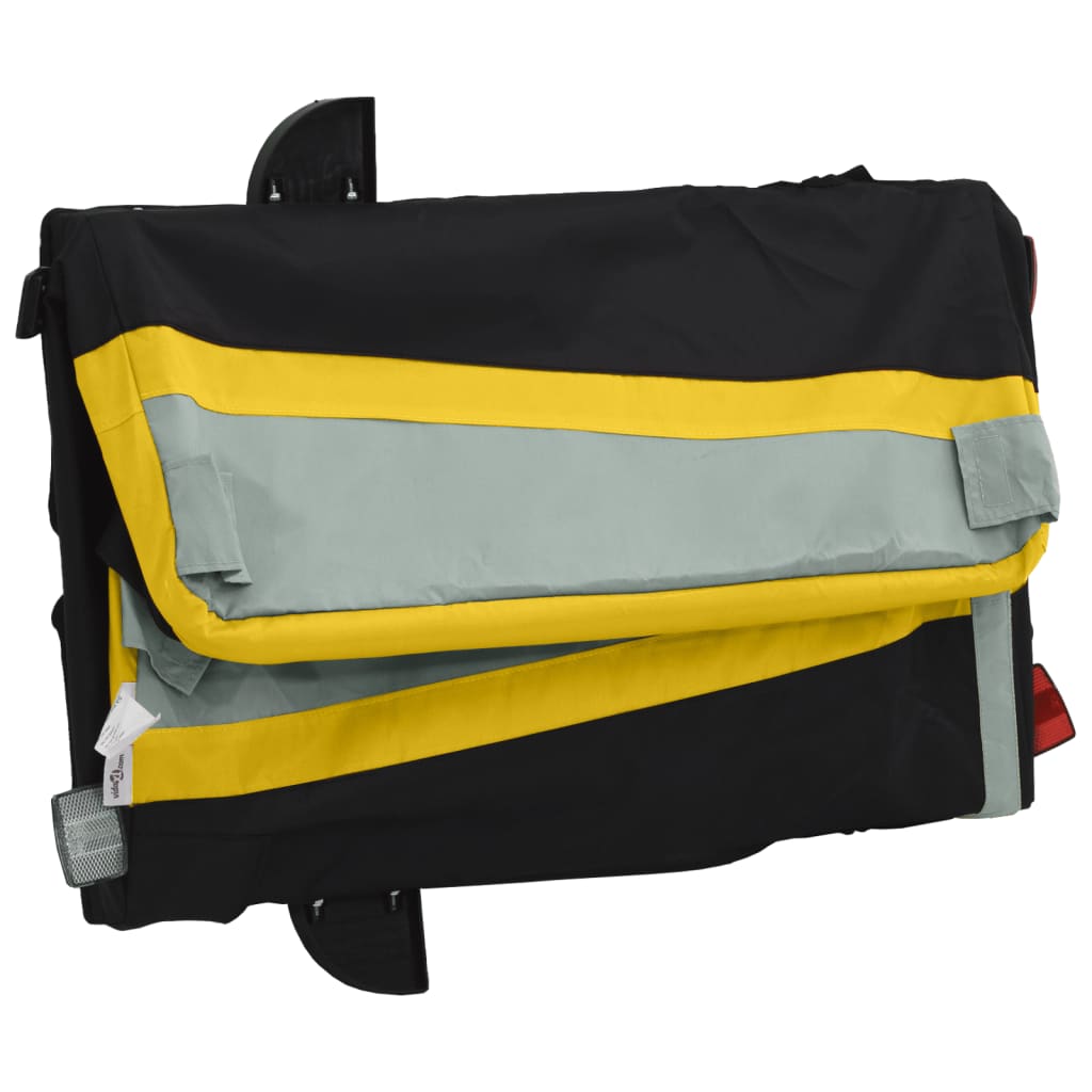 Fahrradanhänger Schwarz und Rot 30 kg Eisen