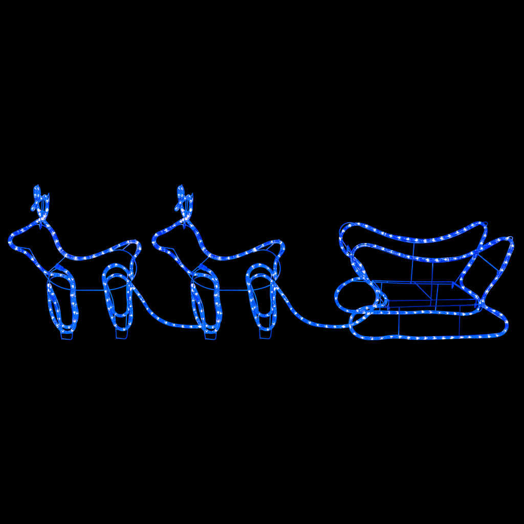 Weihnachtsdekoration Rentiere und Schlitten Outdoor 252 LEDs