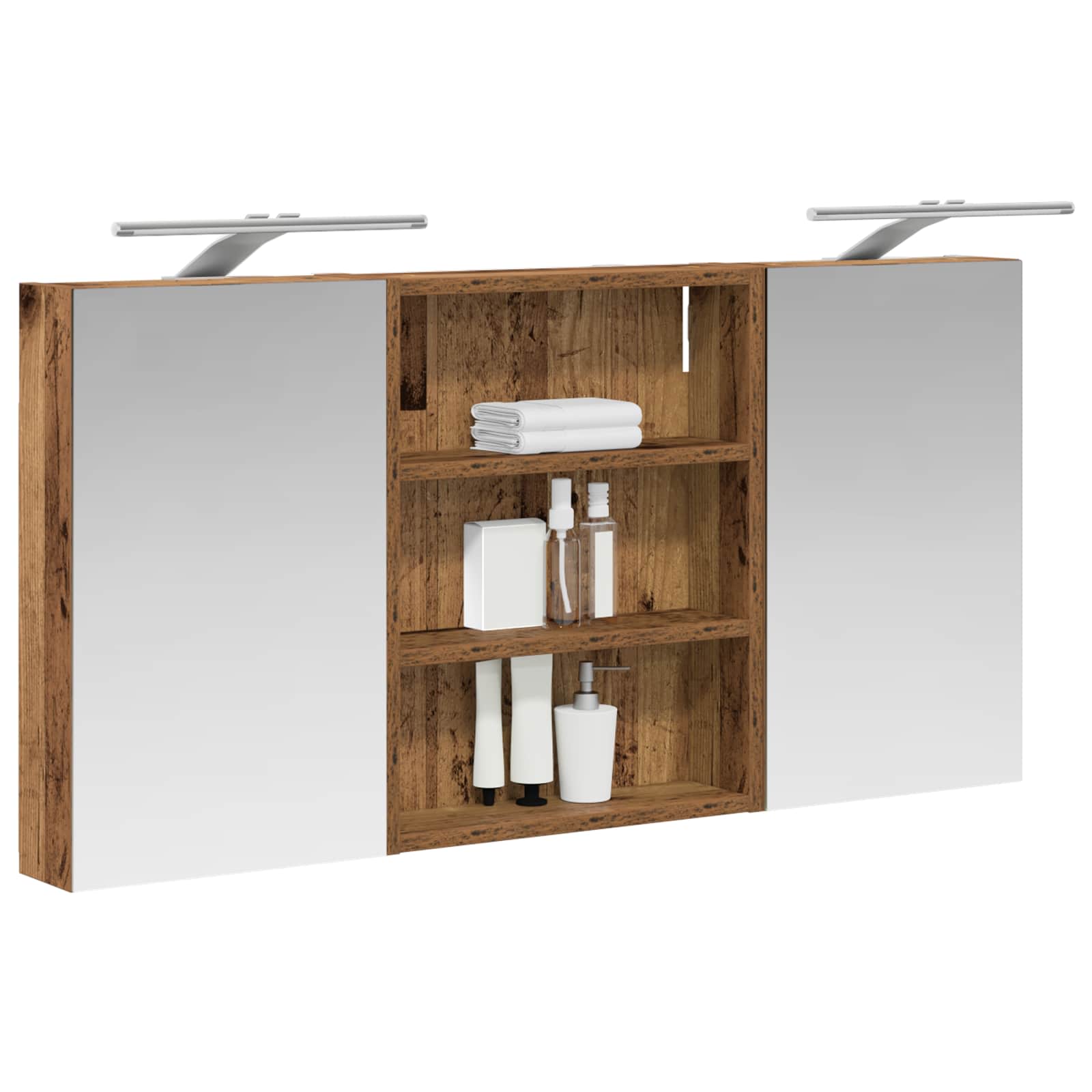 Badezimmerschrank-Set 3 pcs 80 x 10,5 x 50 cm Holzwerkstoff