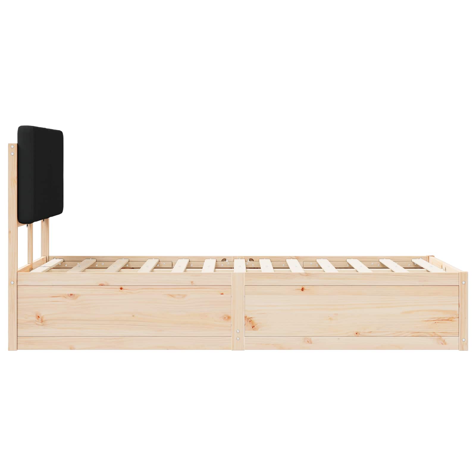 Bettgestell mit gepolstertem Kopfteil Hellgrau 200 x 200 cm