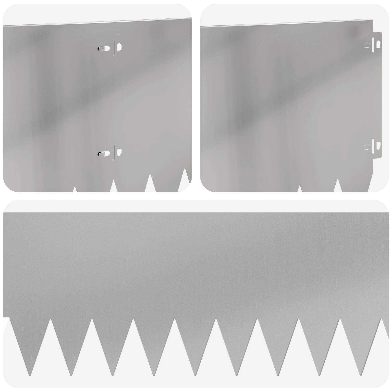 Raseneinfassung 10 pcs 103 x 10 cm Stahl Schwarz