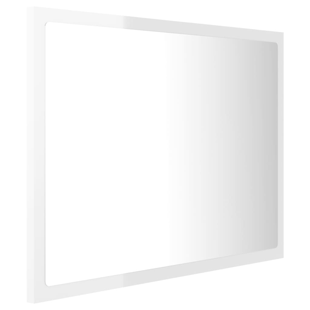 LED-Badspiegel Weiß 60x8,5x37 cm Acryl