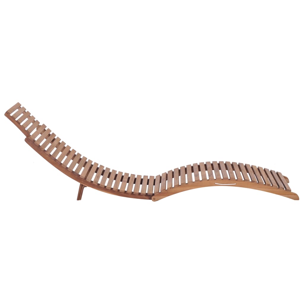 Sonnenliege Braun 198 x 55 x 58,5 cm Massivholz Teak