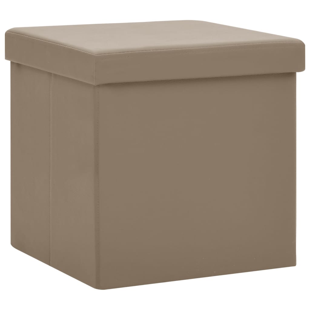 Hocker mit Stauraum Braun PVC