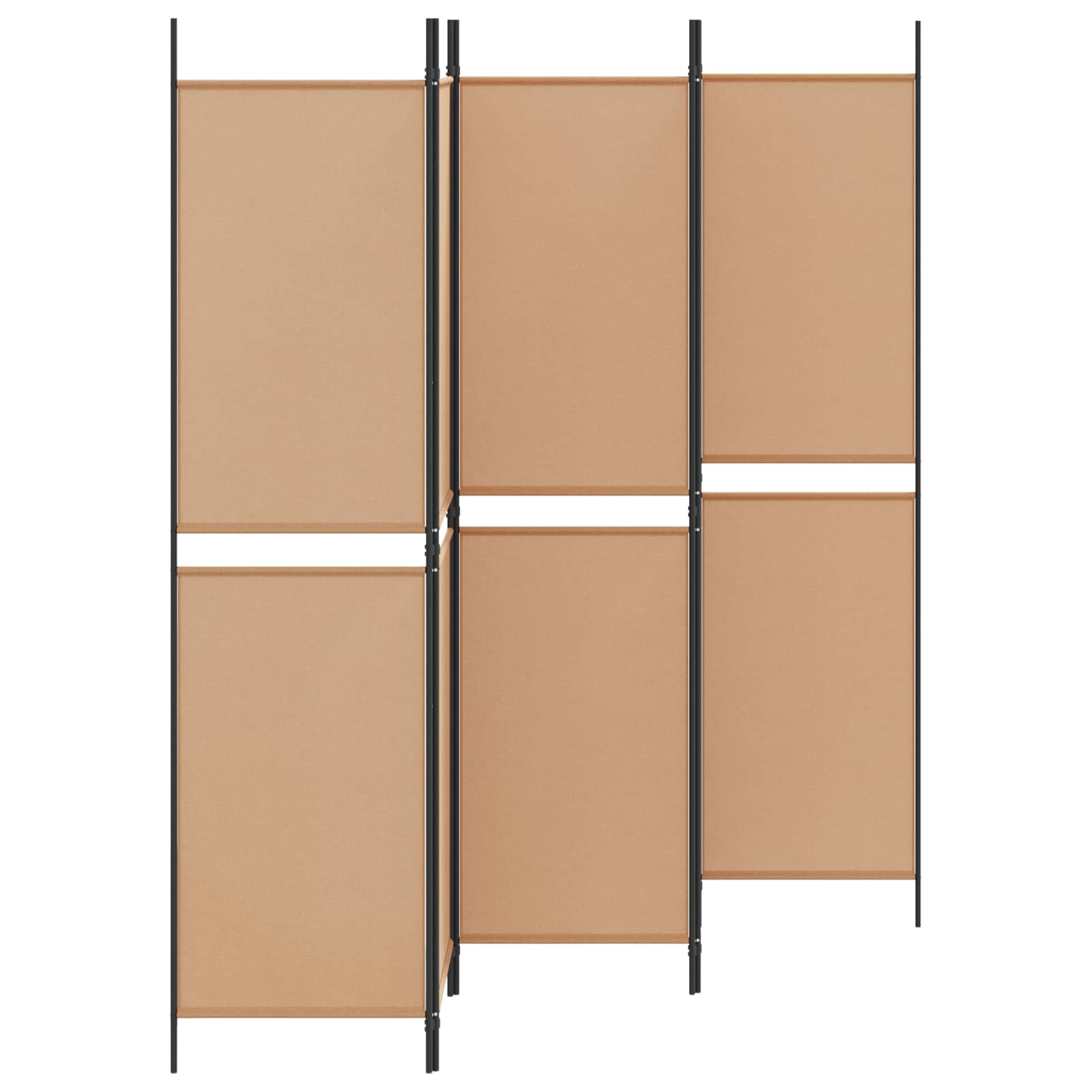 3-teiliger Raumteiler Beige 150 x 180 cm Stoff