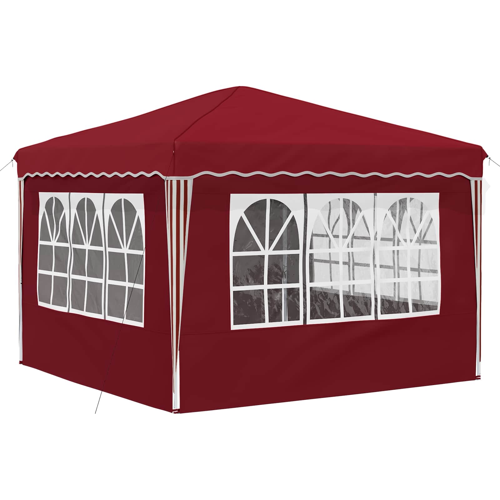 Pop-up Partyzelt 288 x 288 x 245 cm Creme Oxford-Stoff