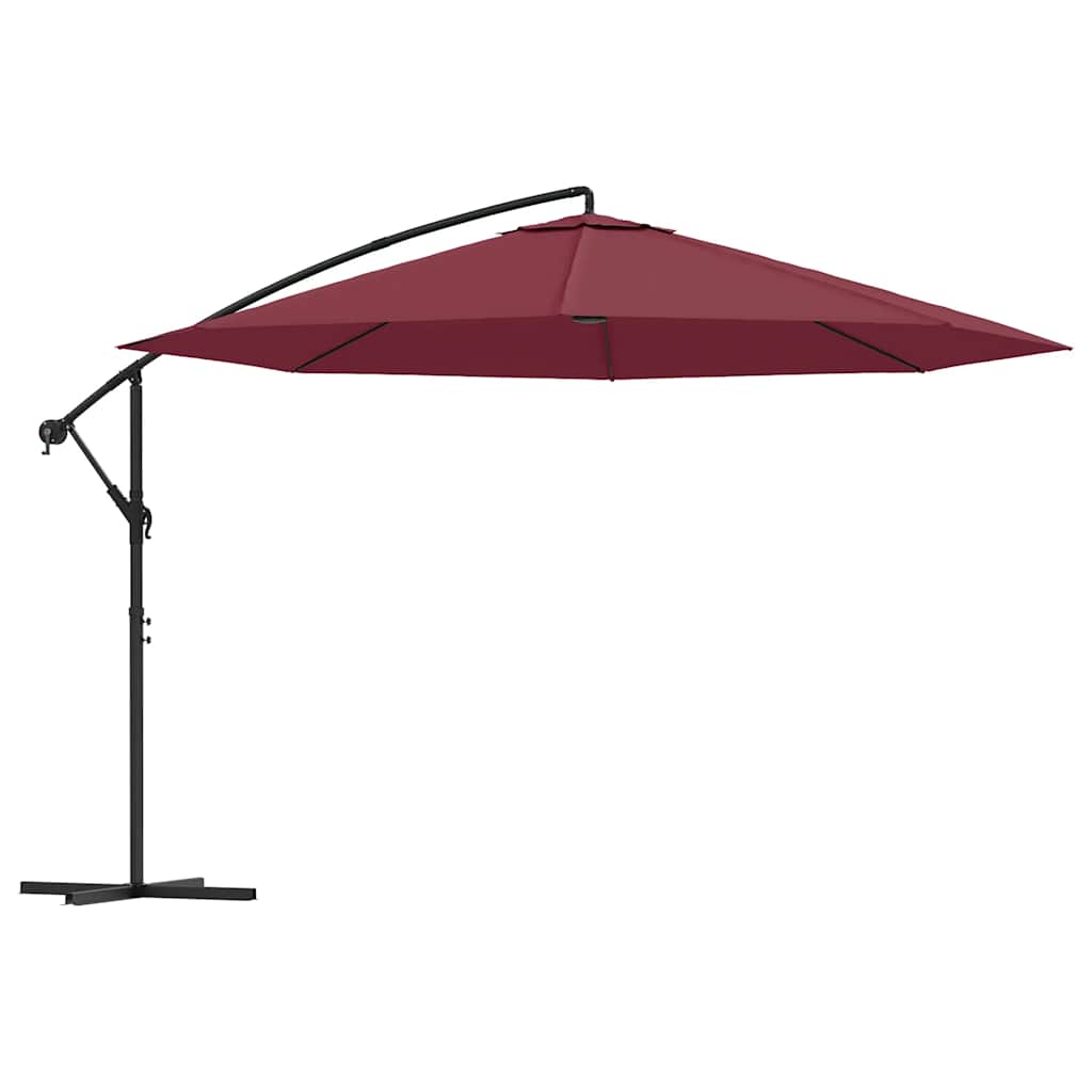 Ampelschirm mit Aluminium-Mast 350 cm Taupe