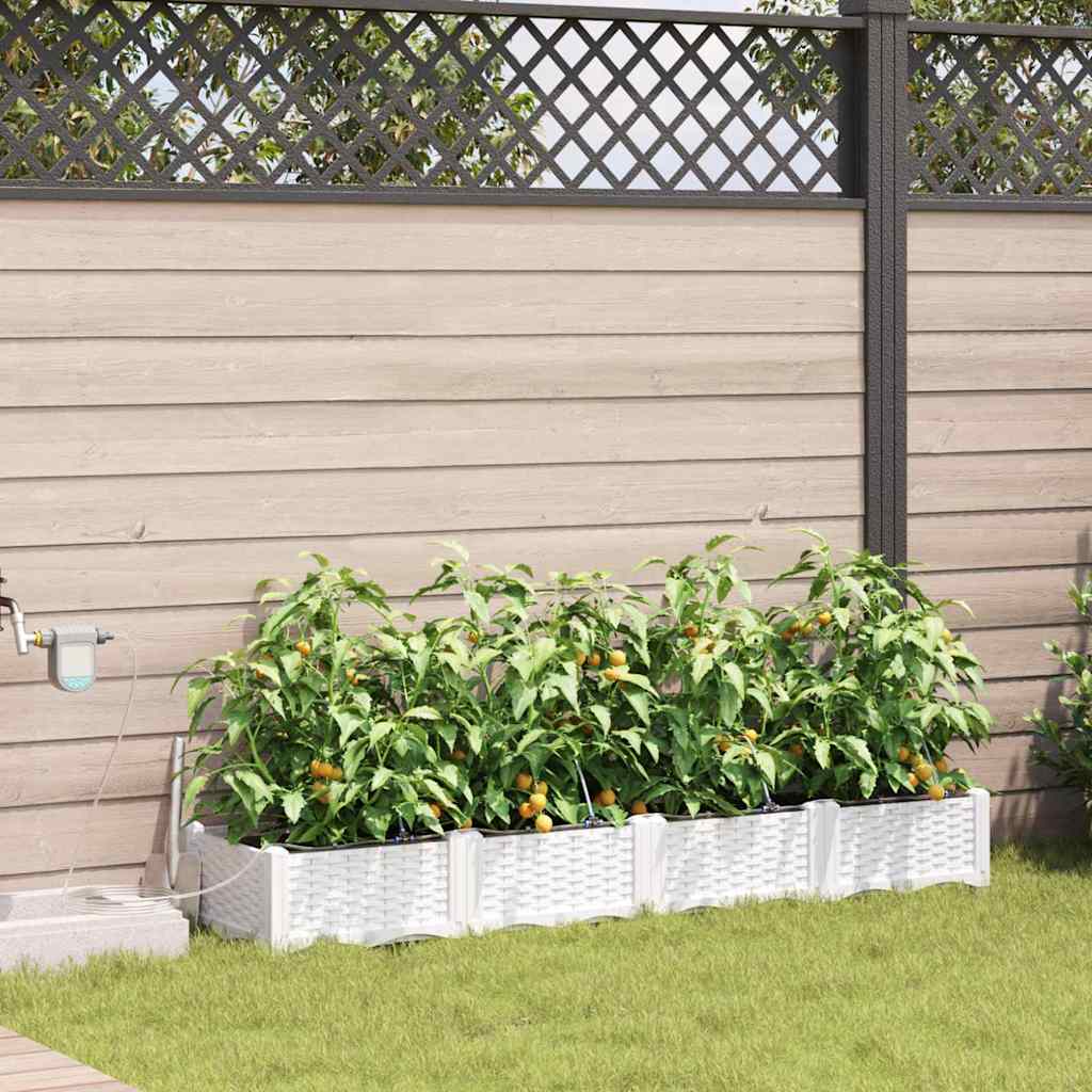 Garten-Pflanzgefäß 4 Stk. Braun 160 x 40 x 22 cm PP