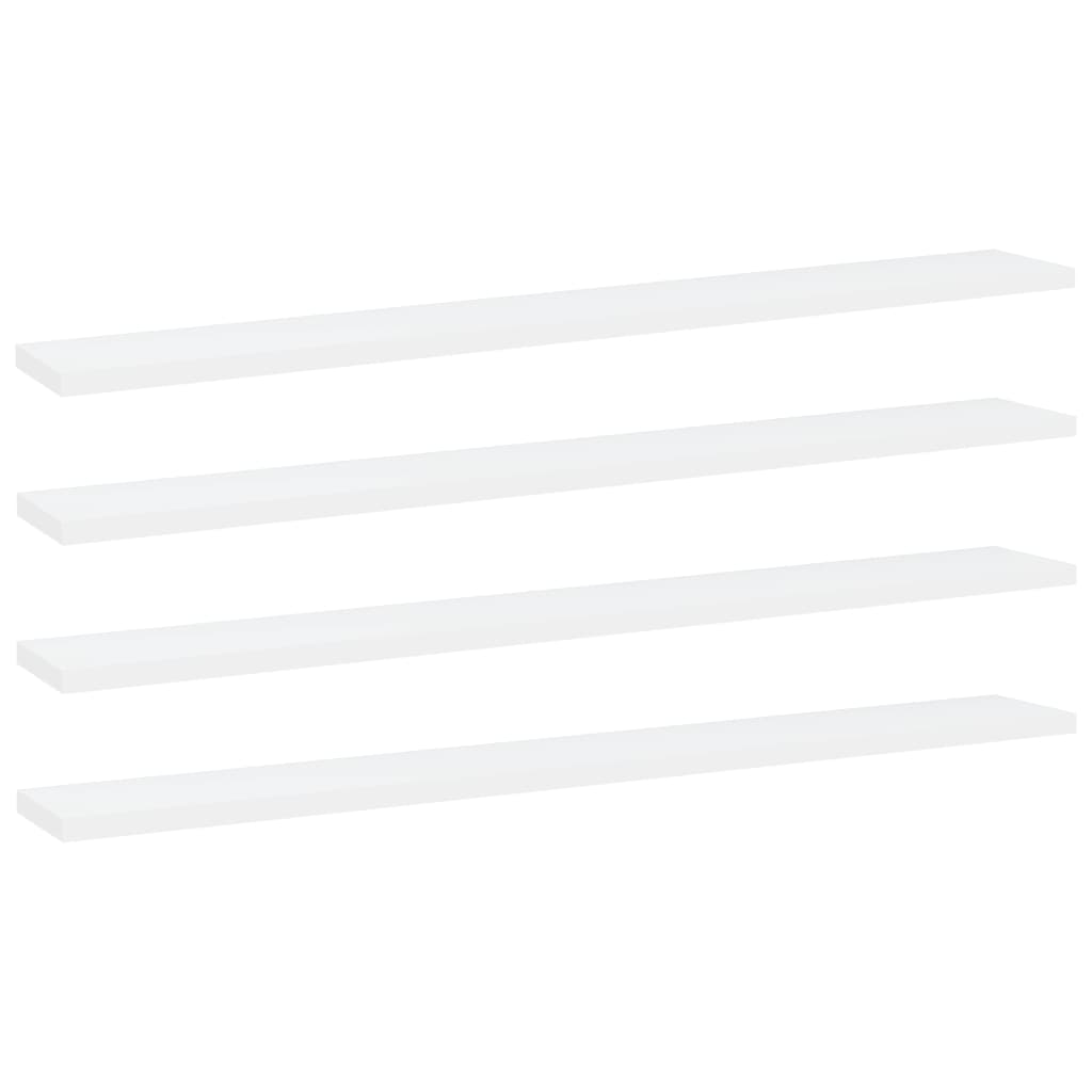 Bücherregal-Bretter 4 Stk. Weiß 40x10x1,5 cm Holzwerkstoff