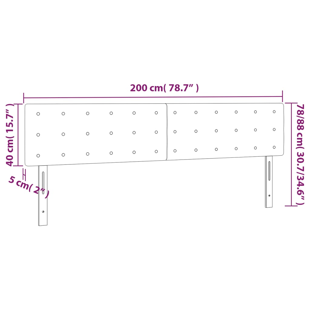 Kopfteil Hellgrau 80x5x118/128 cm Samt