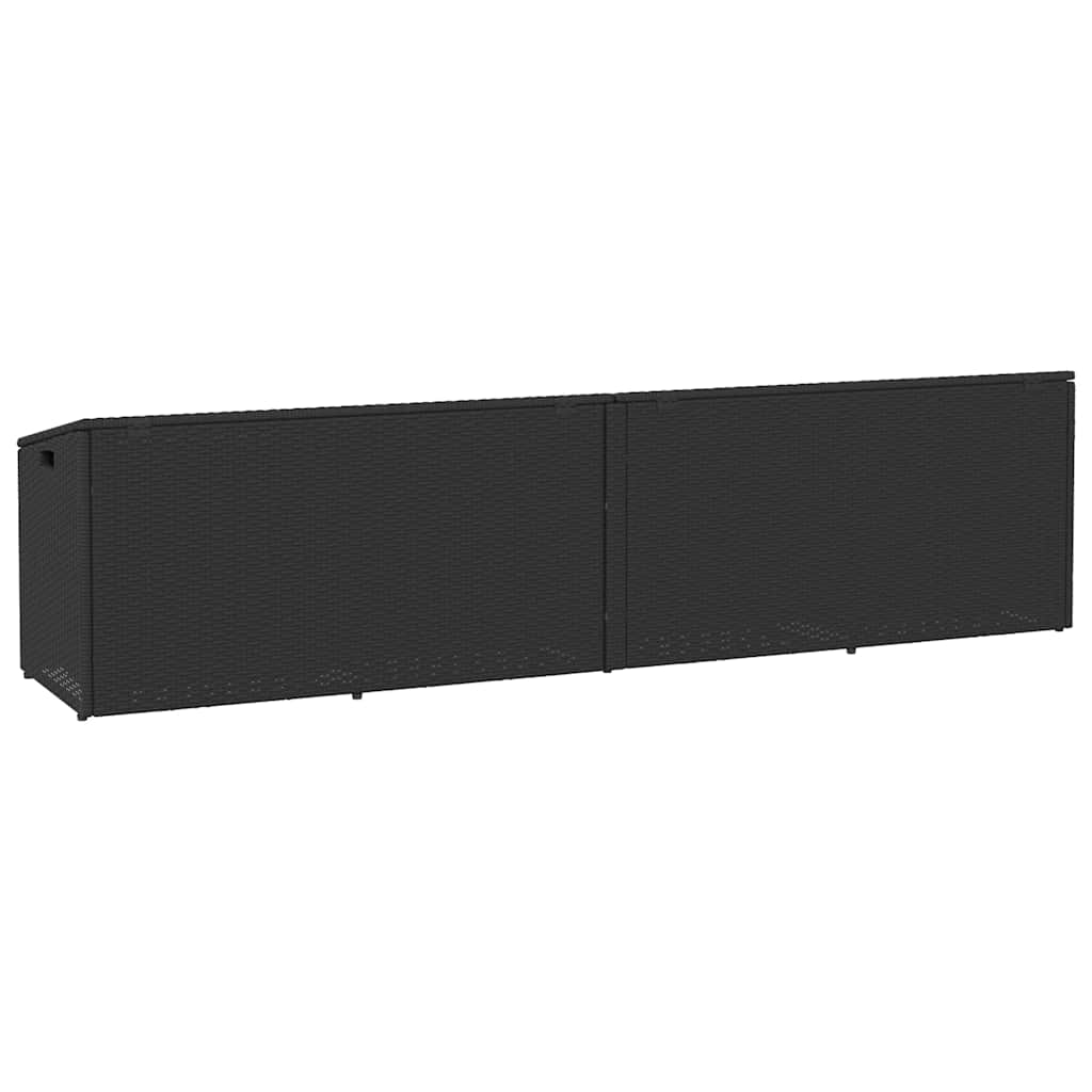 Garten-Aufbewahrungsbox Schwarz 110 x 50 x 58 cm Poly Rattan