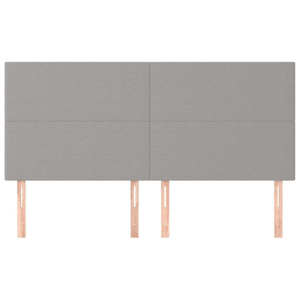 Kopfteil Hellgrau 80x5x118/128 cm Stoff