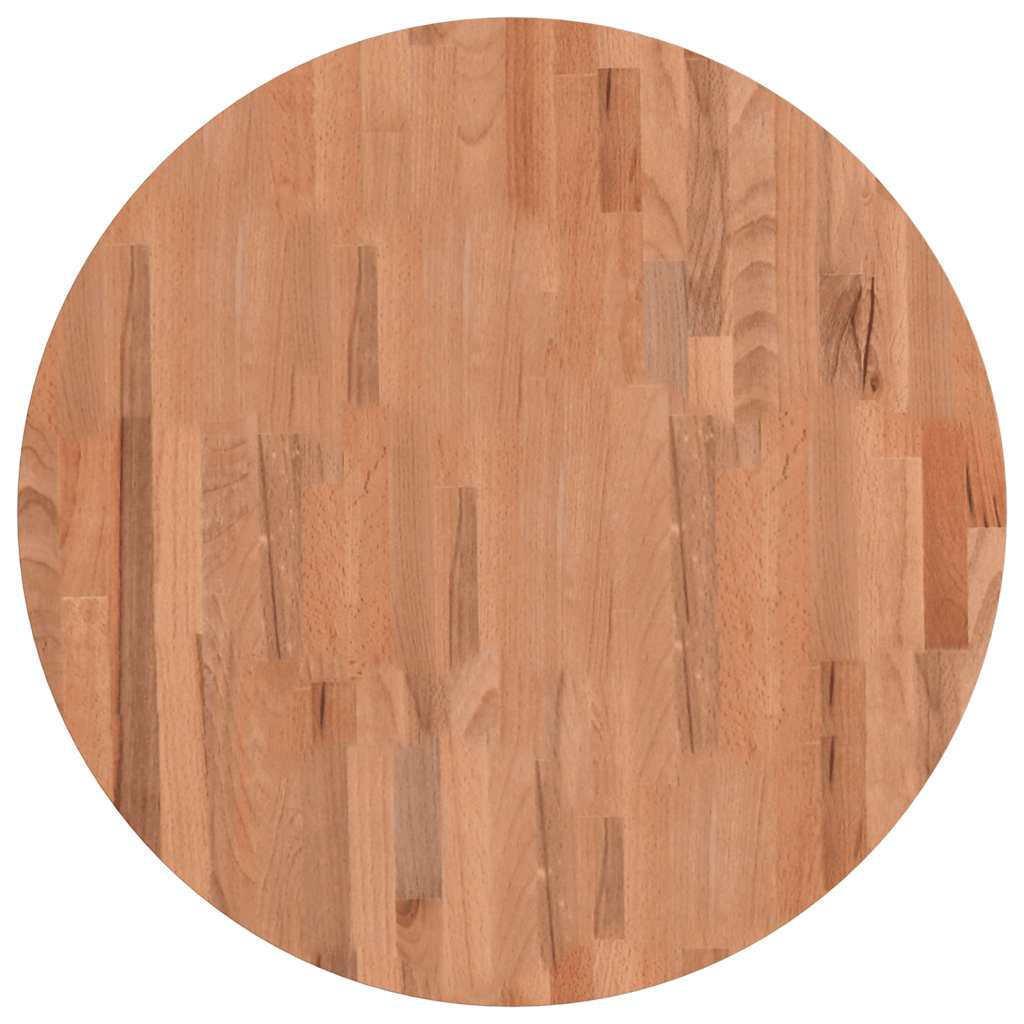 Tischplatte Ø30x1,5 cm Rund Massivholz Buche