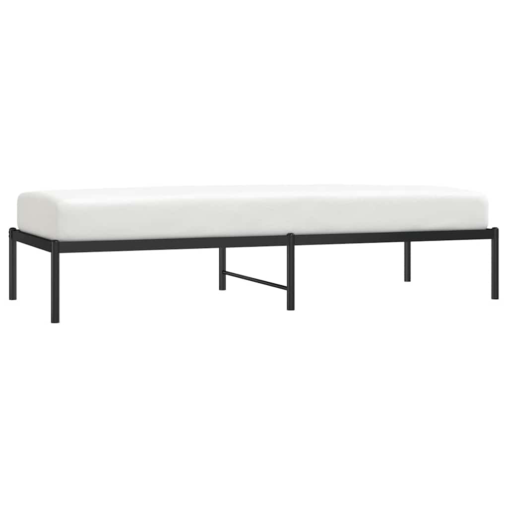 Bettgestell Metall Schwarz 75x190 cm