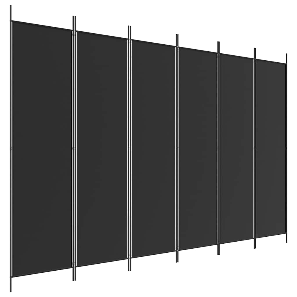 3-tlg. Paravent Schwarz 150x200 cm Stoff