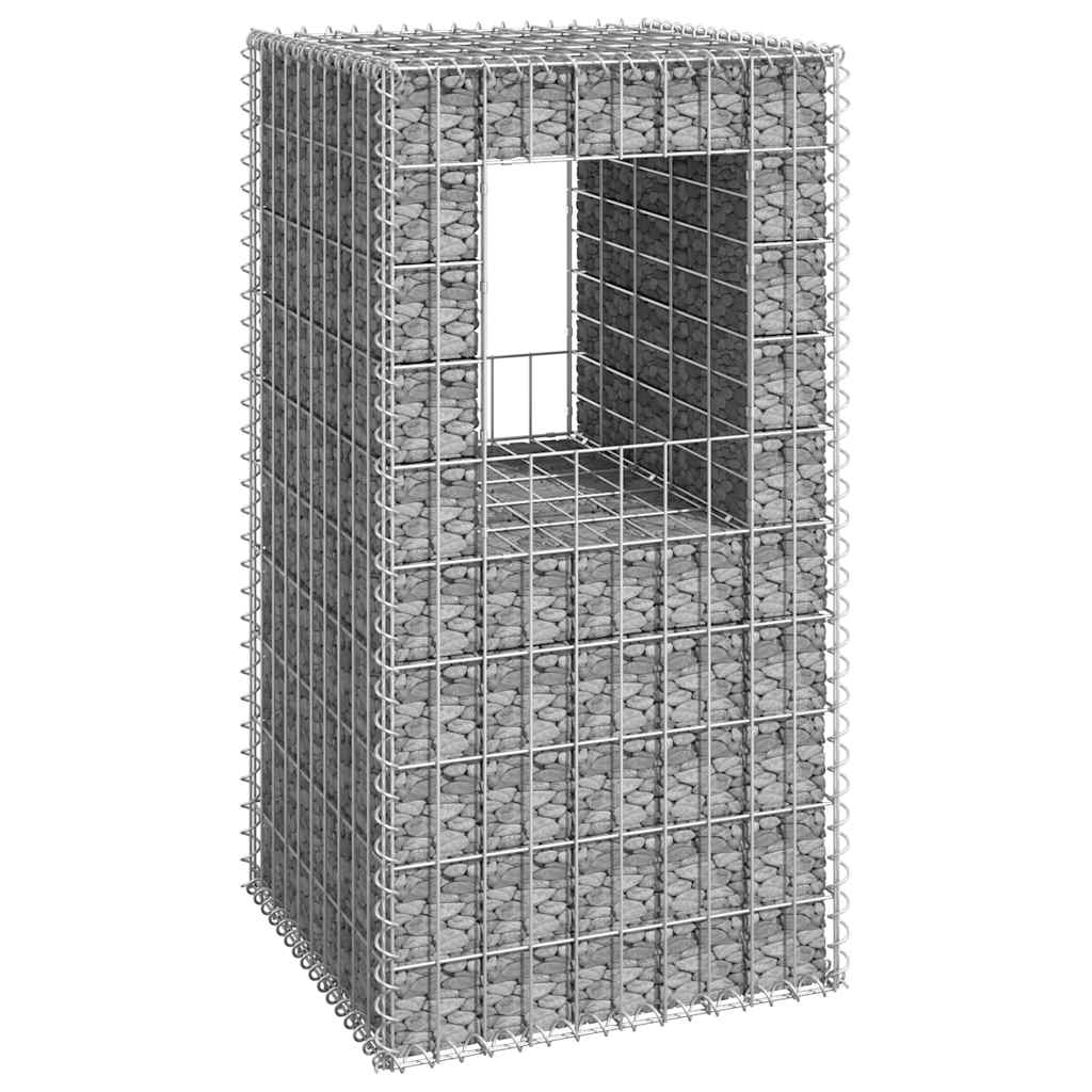 Gabionensäulen 2 Stk. 40x40x60 cm Eisen