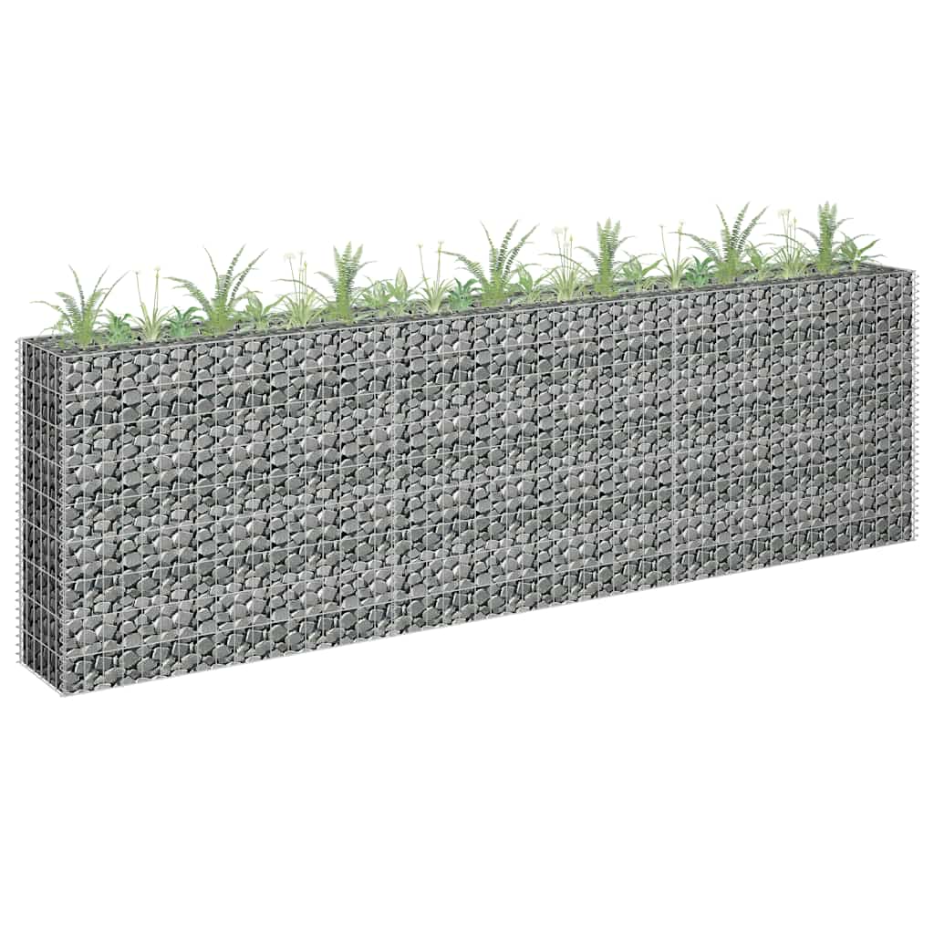 Gabionen-Hochbeet Verzinkter Stahl 90x30x10 cm
