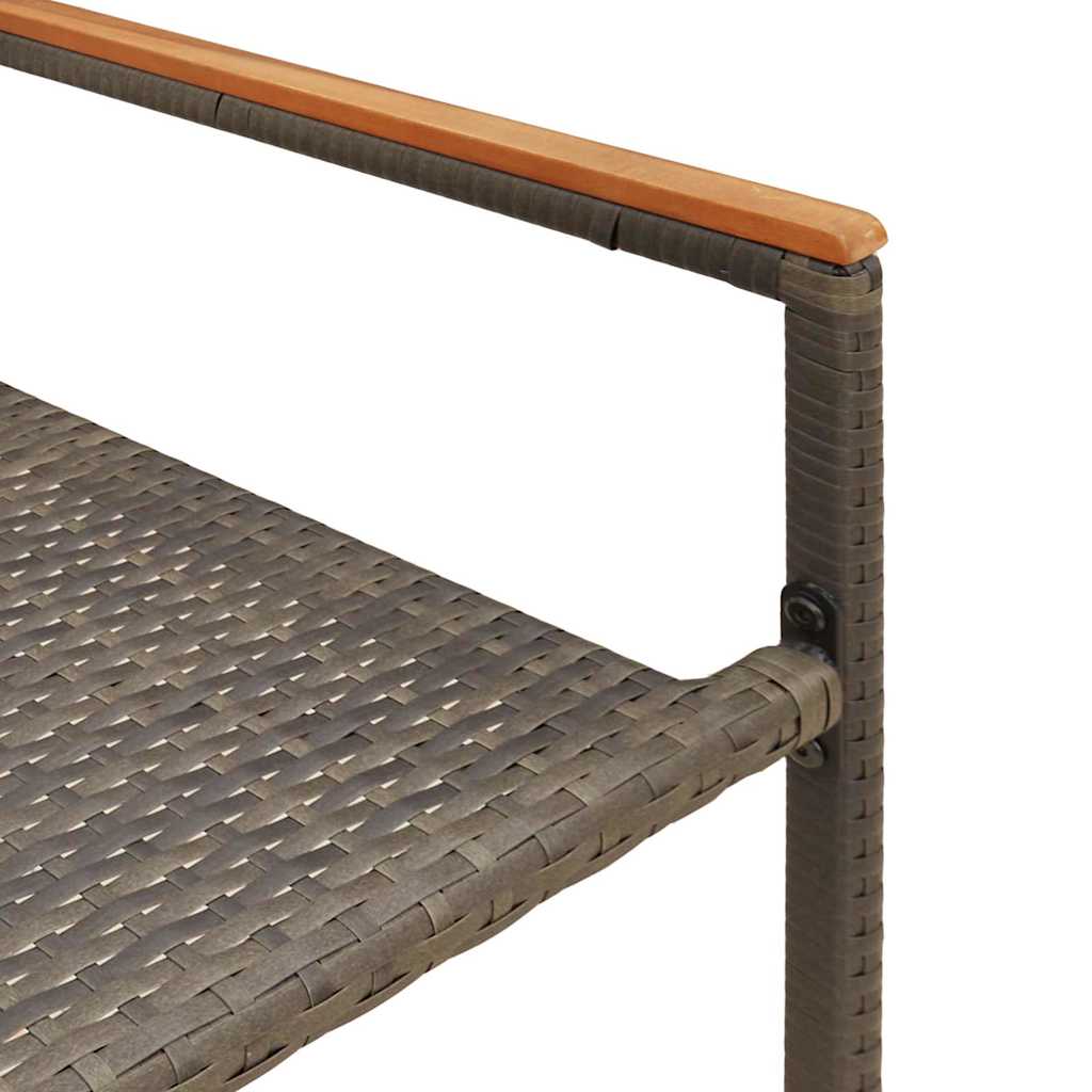 Garten Stapelstühle 4 pcs Braun und Schwarz 54 x 56 x 90 cm