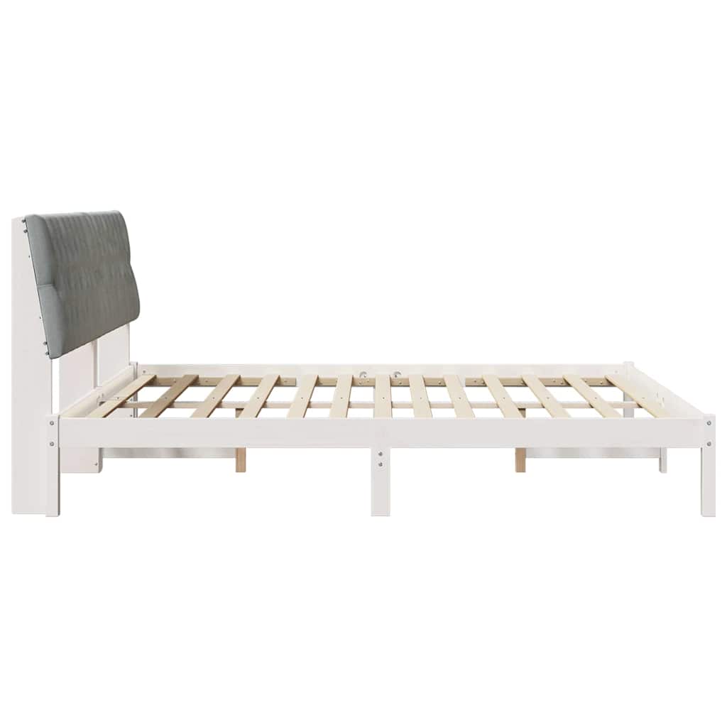 Bettgestell mit gepolstertem Kopfteil Braun 200 x 200 cm