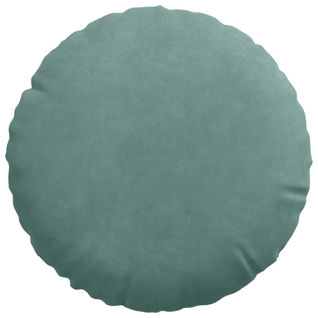Sitzkissen 2 pcs Blau Ø30 x 13 cm Samt