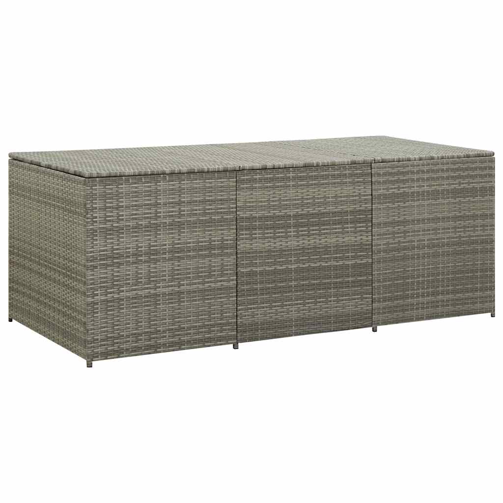 Gartentruhe Schwarz 283L Poly Rattan