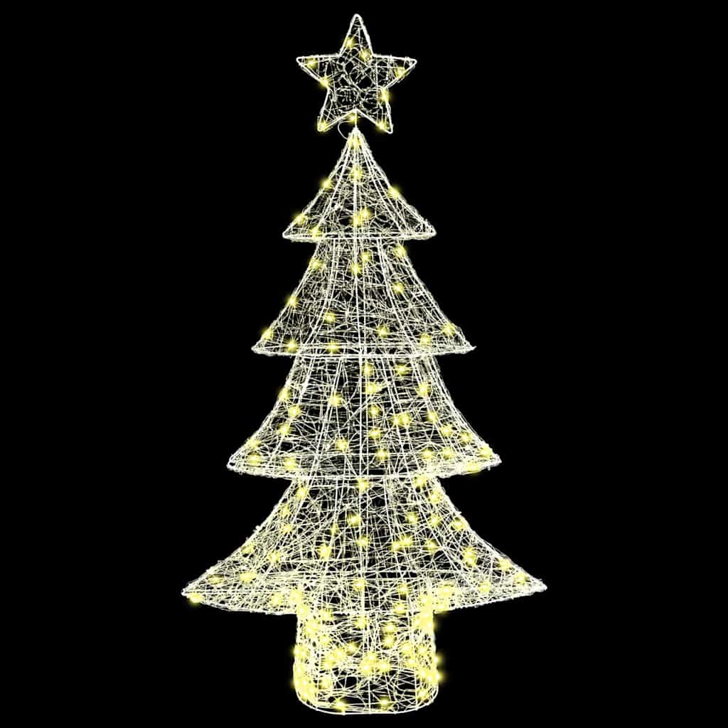 Weihnachtsbaum mit 100 LEDs Warmweiß 120 cm Acryl
