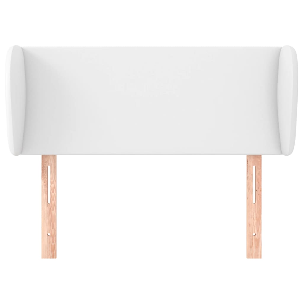 Kopfteil mit Ohren Creme 83x23x78/88 cm Kunstleder