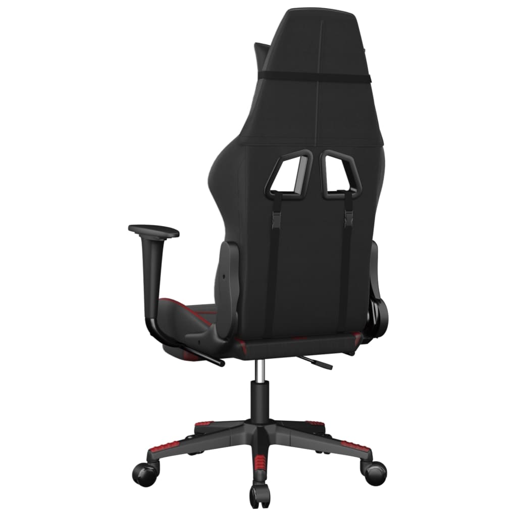 Gaming-Stuhl mit Massagefunktion Schwarz und Grün Kunstleder