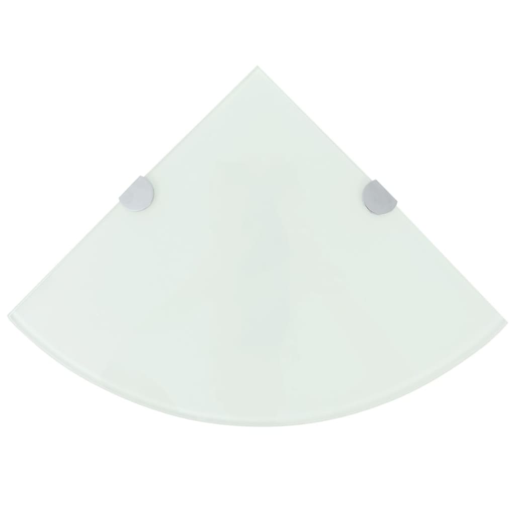 Eckablage mit Verchromten Halterungen Glas Transparent 25x25 cm