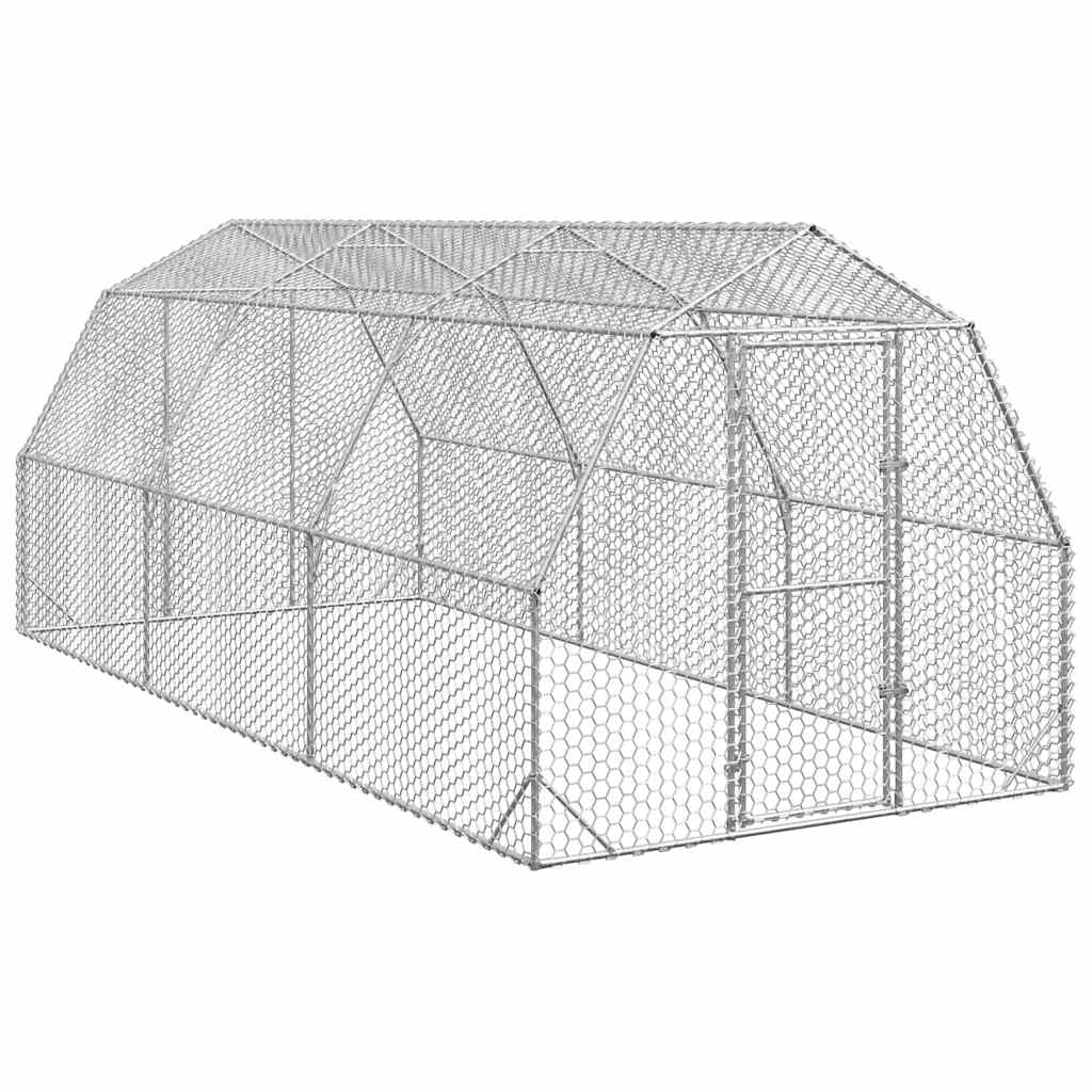 Hühnerstall 2,5x4x2,25 m Verzinkter Stahl