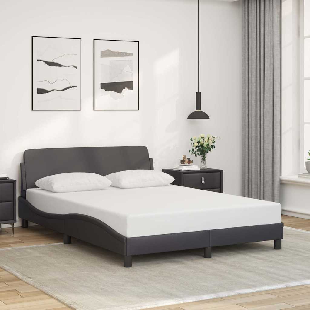 Bettgestell "Dover" Schwarz 80x200 cm Kunstleder