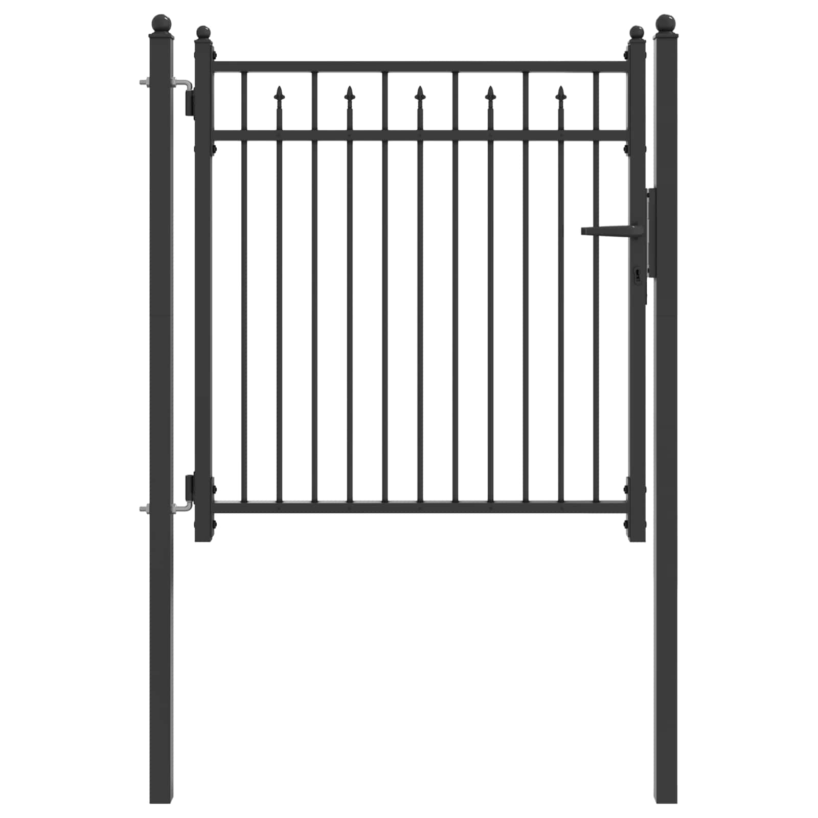 Zauntor HORST 100 x 75 cm Metall Schwarz Abschließbar
