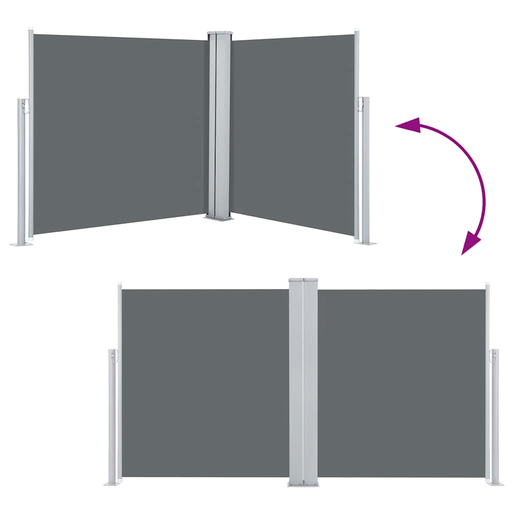 Ausziehbare Seitenmarkise 160×600 cm Braun
