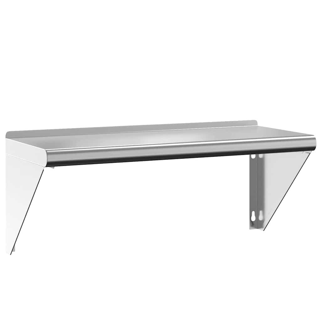 Wandregal 100x45x31 cm Silbern Edelstahl