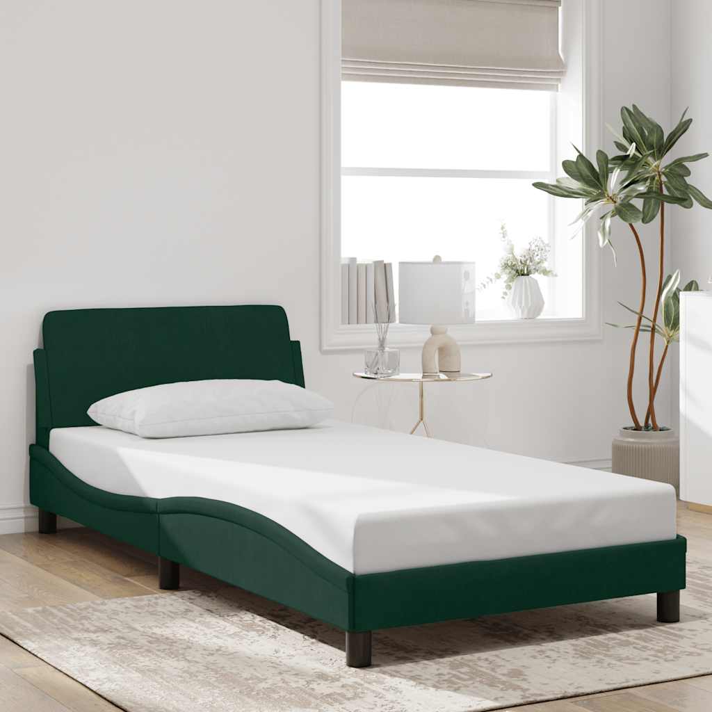 Bettgestell "Dover" Hellgrau 80x200 cm Samt