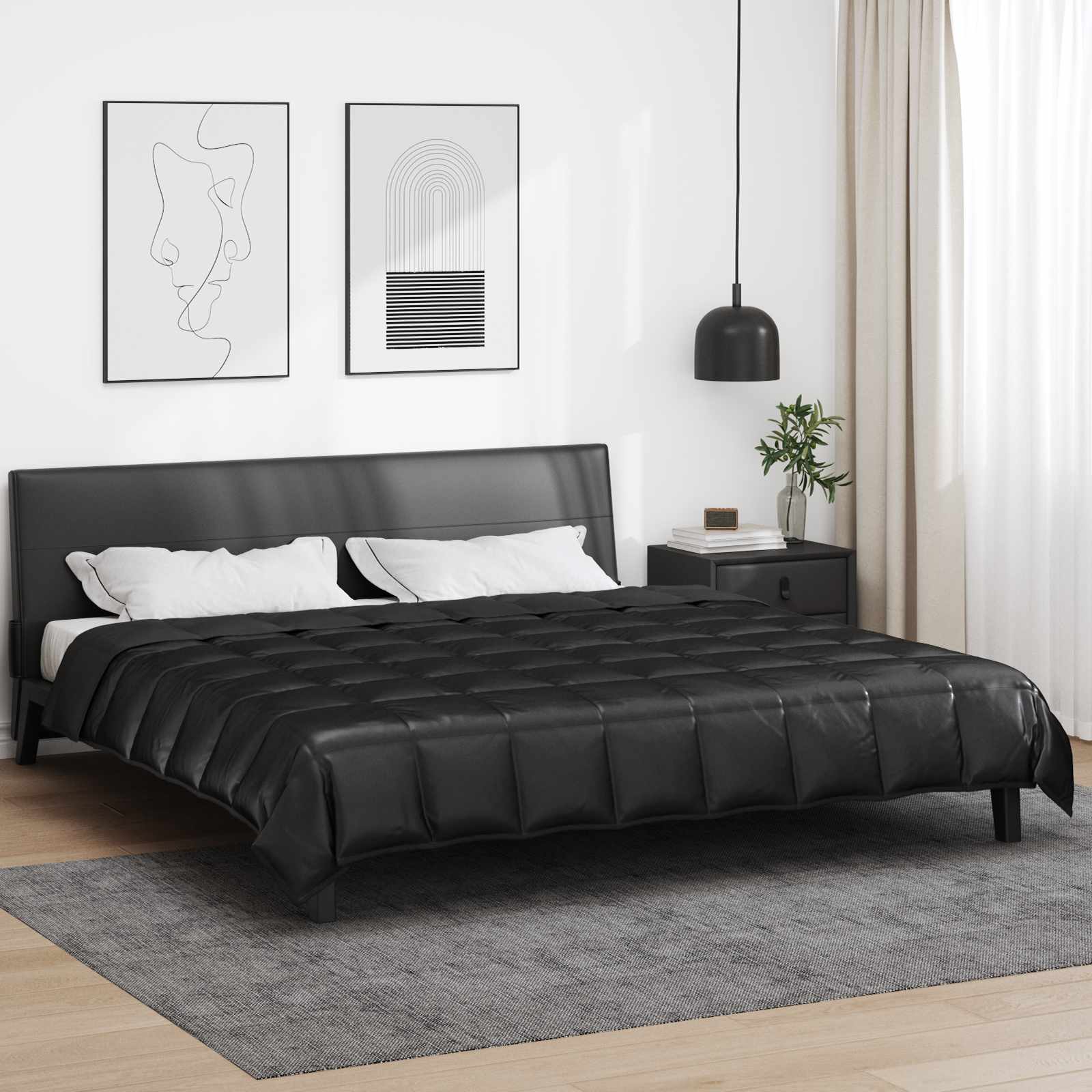 Ganzjahresbettdecke Gold 135 x 200 cm Satin und Mikrofaser