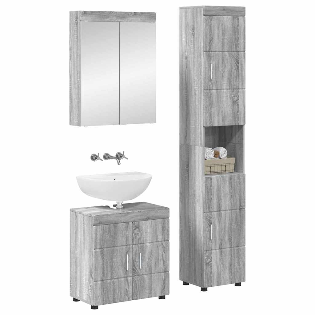 Badezimmermöbel-Set TULUM 2 pcs Weiß 60 x 34 x 63 cm