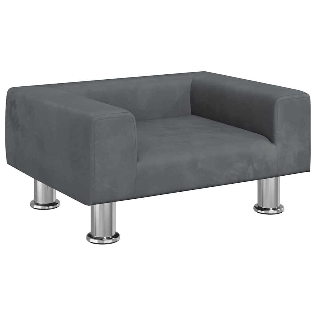 Hundebett Blau 70x45x26,5 cm Samt