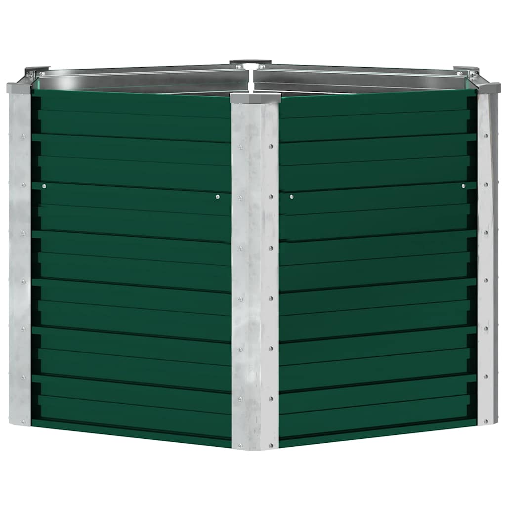 Garten-Hochbeet 129x45 cm Verzinkter Stahl Silber