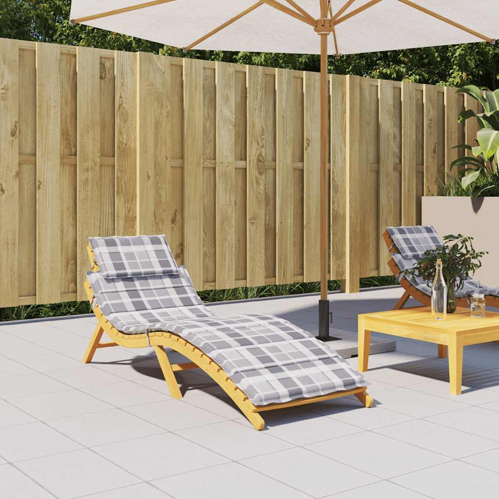 Sonnenliegen-Auflage Grau 186x58x4 cm Oxford-Gewebe