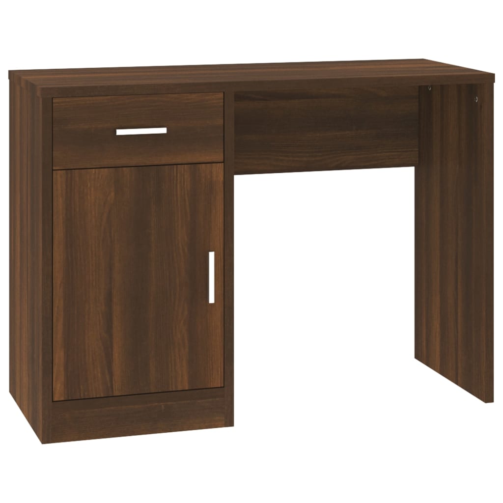 Schreibtisch mit Schublade und Schrank Eiche 100x40x73 cm