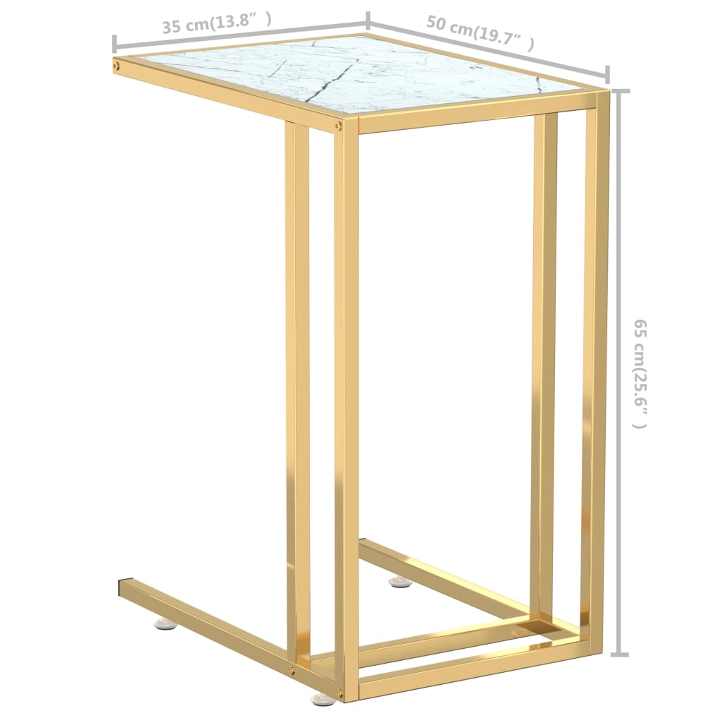 Computer-Beistelltisch Schwarz 50x35x65 cm Hartglas