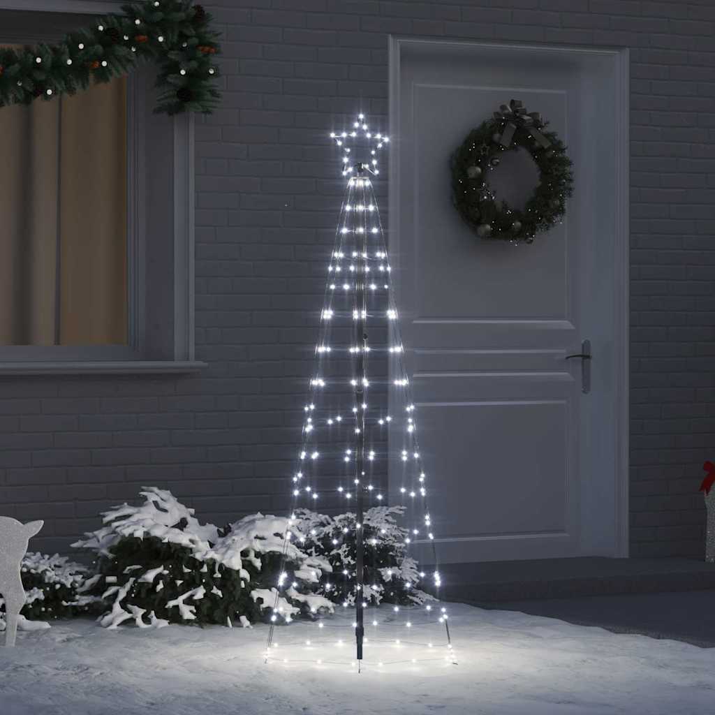 LED-Weihnachtsbaum mit Erdspießen 220 LEDs Warmweiß 180 cm