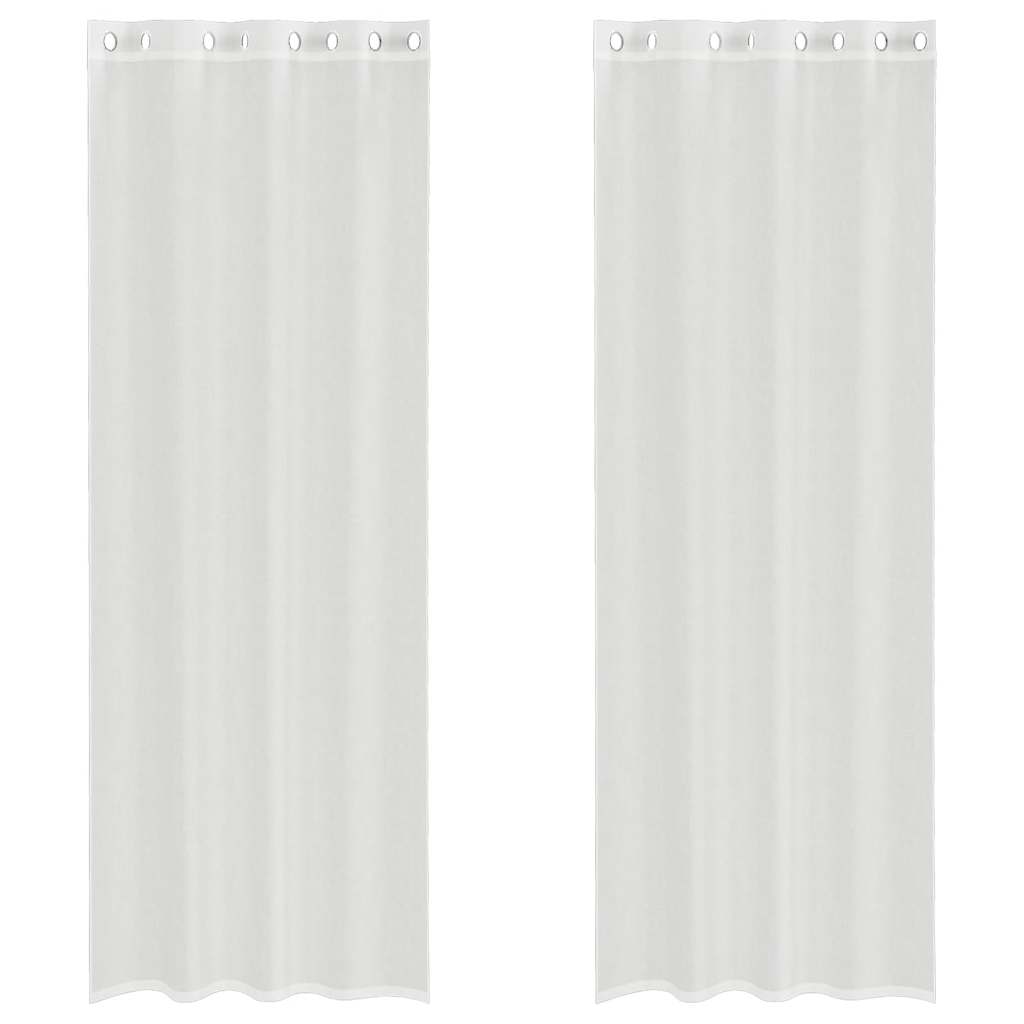 Voile Vorhänge mit Ösen 2 Stk. Apfelgrün 140x140 cm