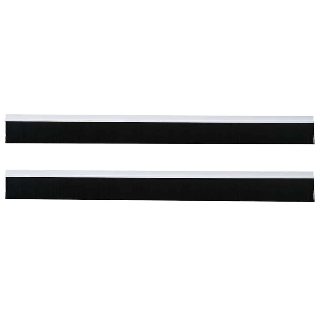 Selbstklebende Türbürstendichtungen 2 pcs Braun 100 cm