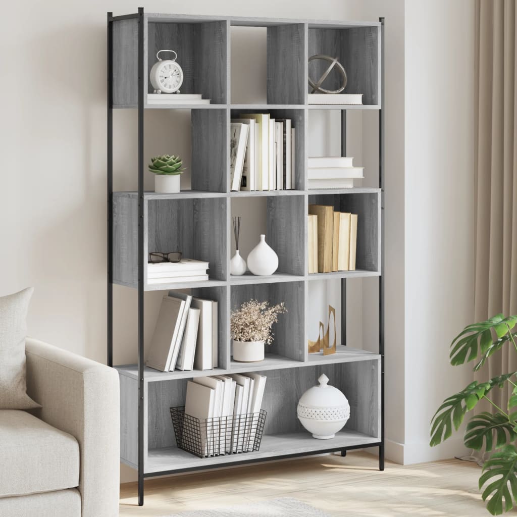 Bücherregal Räuchereiche 102x28x172 cm Holzwerkstoff