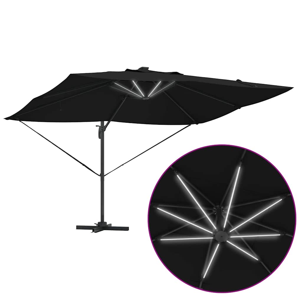 Sonnenschirm Sand 352 x 251 x 265 cm Polyester und Aluminium