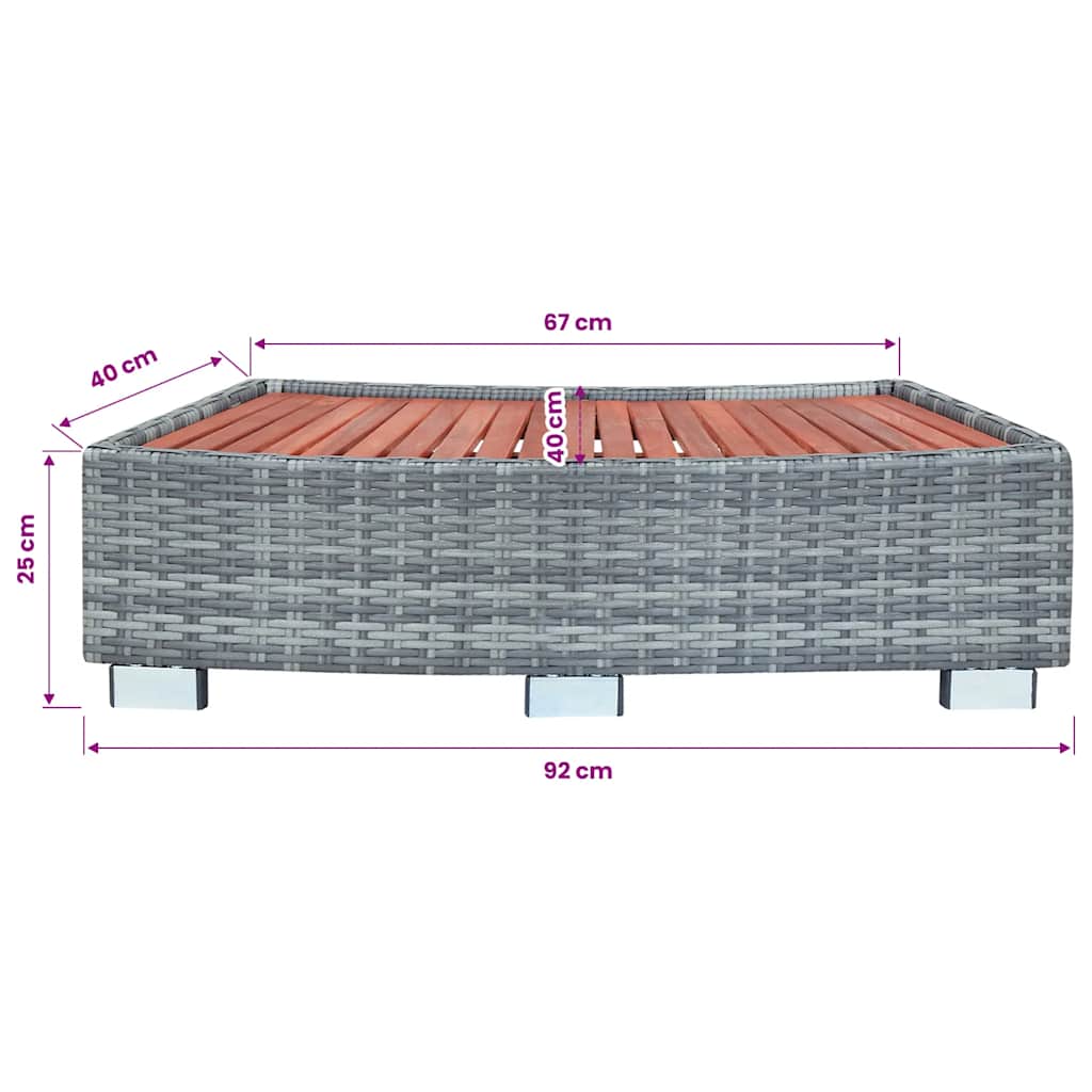 Garten-Auflagenbox Schwarz 120x50x60 cm Poly Rattan