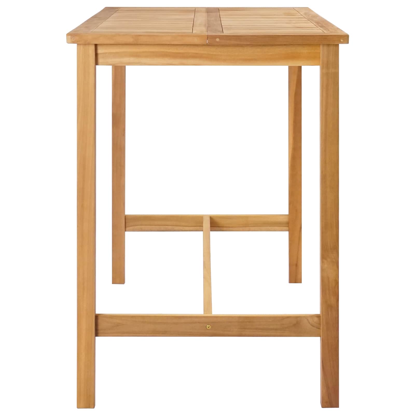 Bartisch Natur 60 x 60 x 105 cm Massiv-Teak