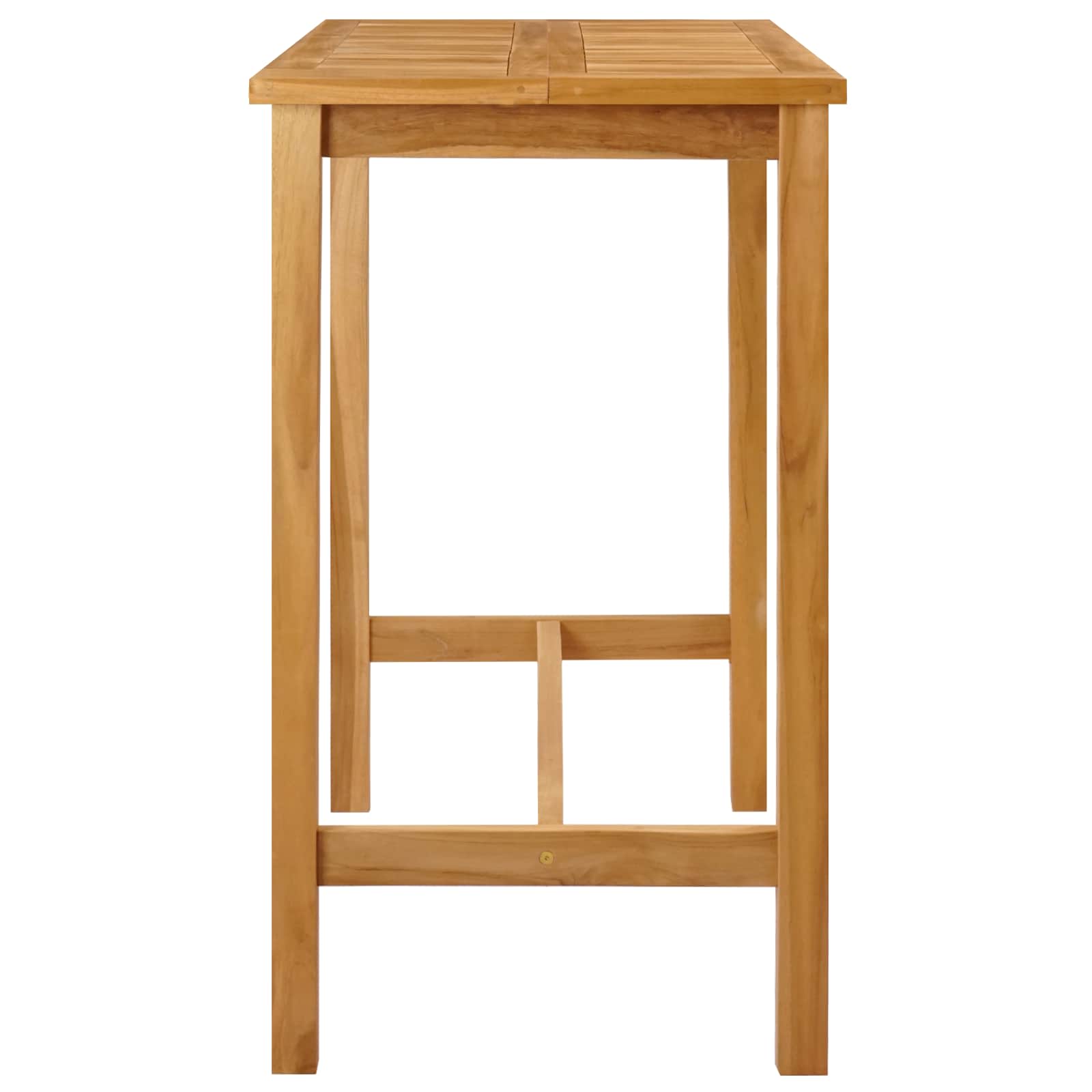 Bartisch Natur 60 x 60 x 105 cm Massiv-Teak